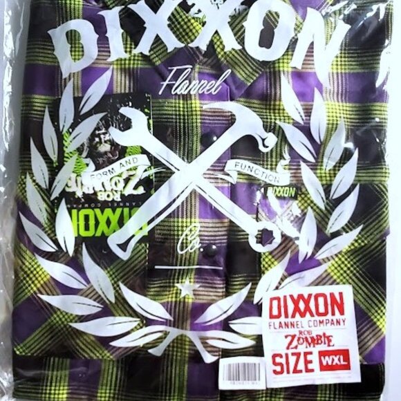 DIXXON Flannel x ROB ZOMBIE Collab Flannel Shirt- Women's XL - Picture 7 of 9